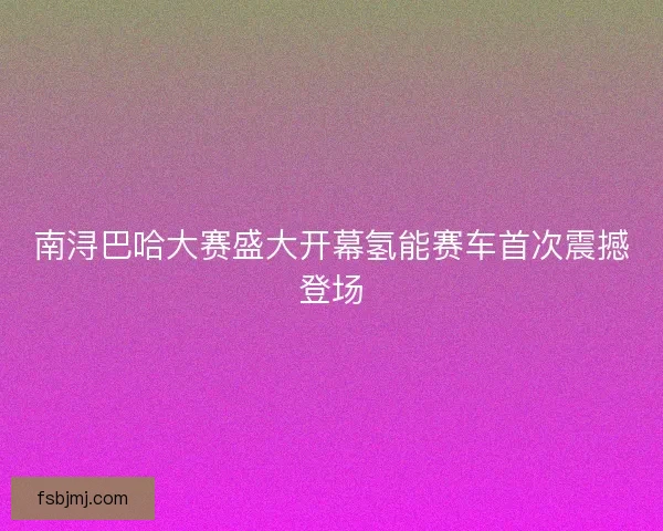南浔巴哈大赛盛大开幕氢能赛车首次震撼登场